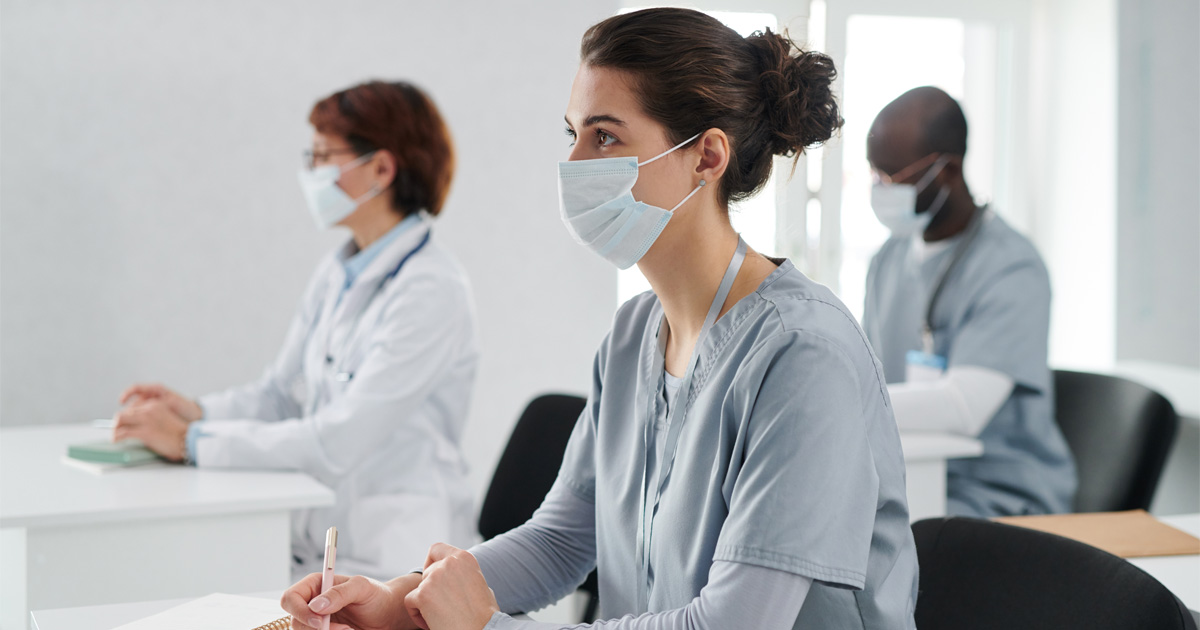 Medical Assistant student learning clinical skills training during a healthcare training program